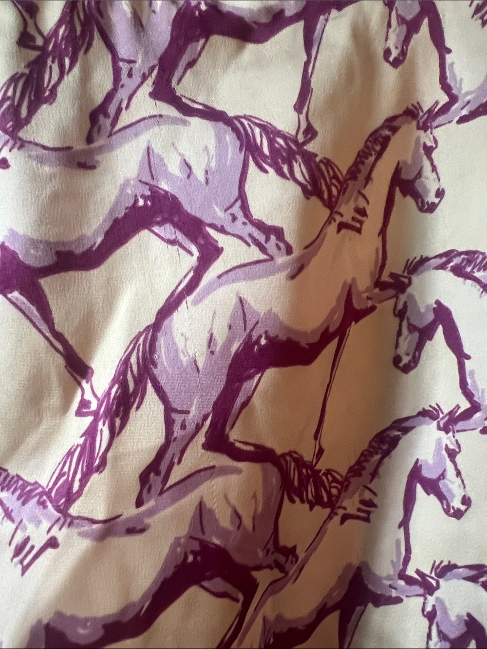 FARM Rio Rare Horse Print Satin Dolphin Shorts Purple Cream SMALL - Picture 5 of 9